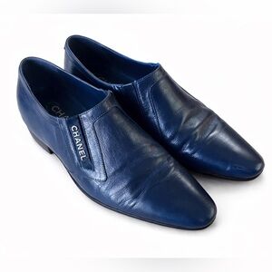 Chanel Navy Oxford with Gold Logo